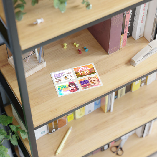 Cute Snack-Themed Sticker Sheet — 'Emotional Support Cookies', 'I Deserve Snacks', 'It's Fine I Have Snacks', 'Treat Yourself'