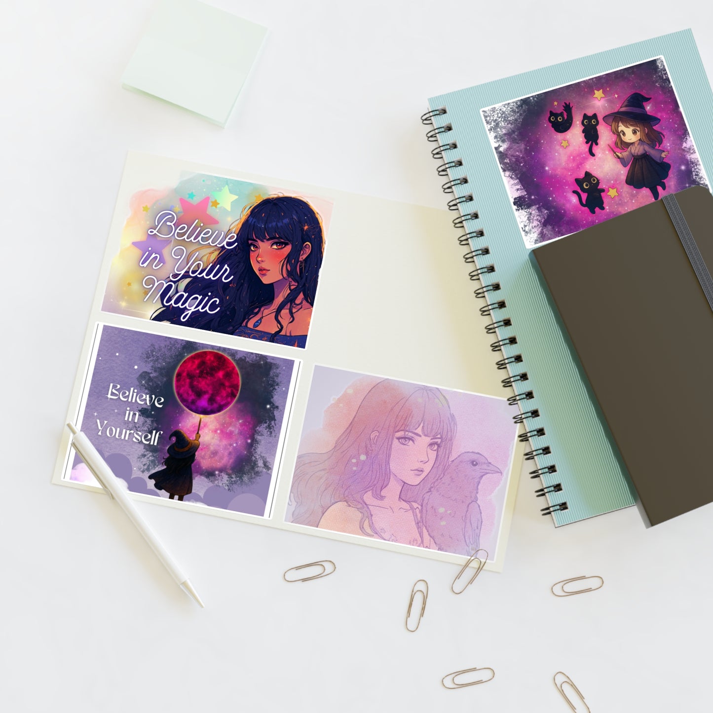Believe in Your Magic Sticker Sheet — Witchy Celestial Motivational Stickers