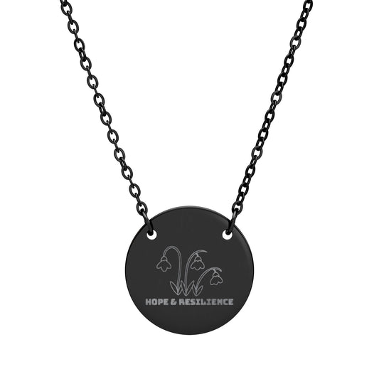 "The Snowdrop" January Birthflower Engraved Necklace — (Hope & Resilience)