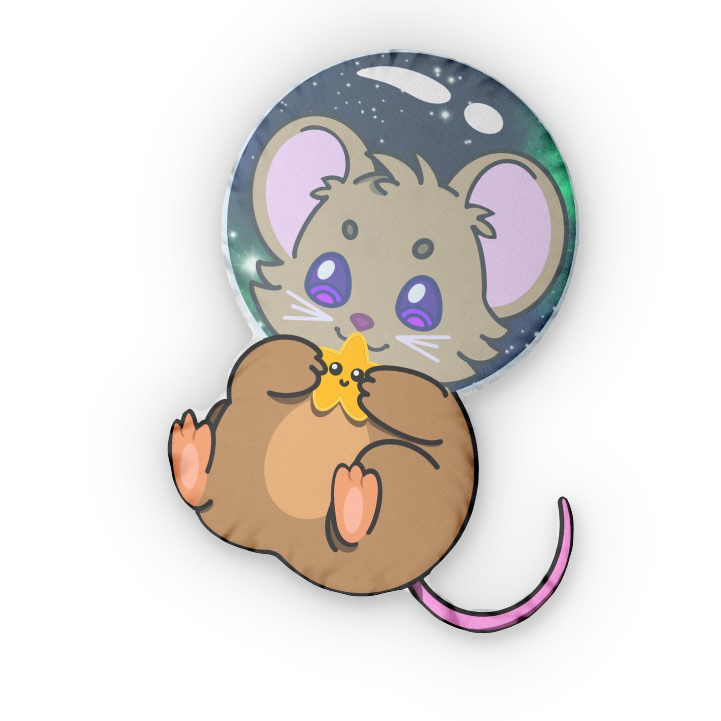 Cosmo the Space Mouse ✦ Shaped Plush Pillow