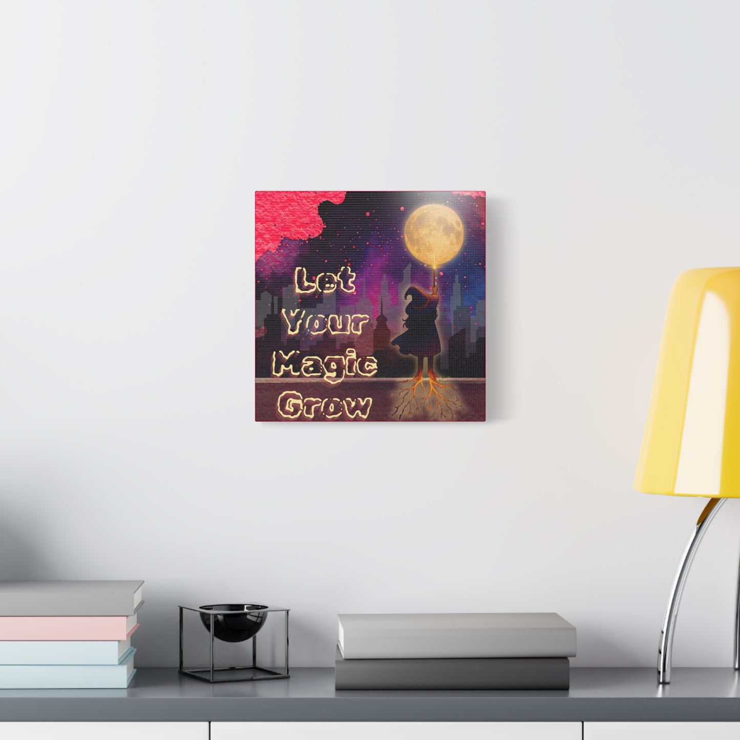 "Let Your Magic Grow" Inspirational Moonlit Illustration