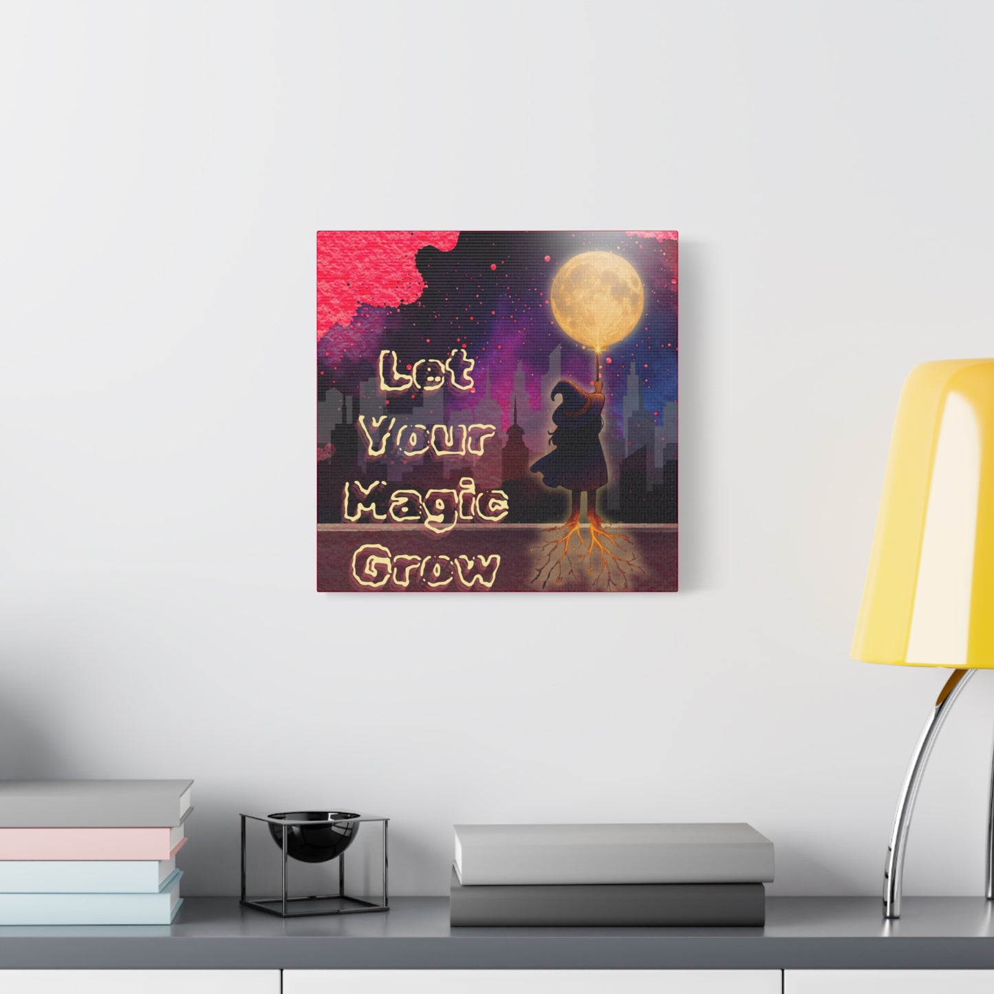 "Let Your Magic Grow" Inspirational Moonlit Illustration