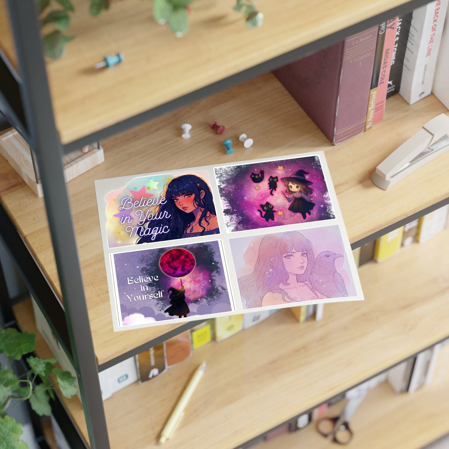 Believe in Your Magic Sticker Sheet — Witchy Celestial Motivational Stickers