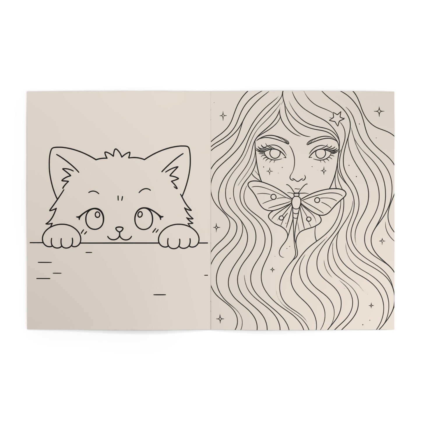 Mystic Maker Coloring Book — Magical Girls & Whimsical Familiars Coloring Book