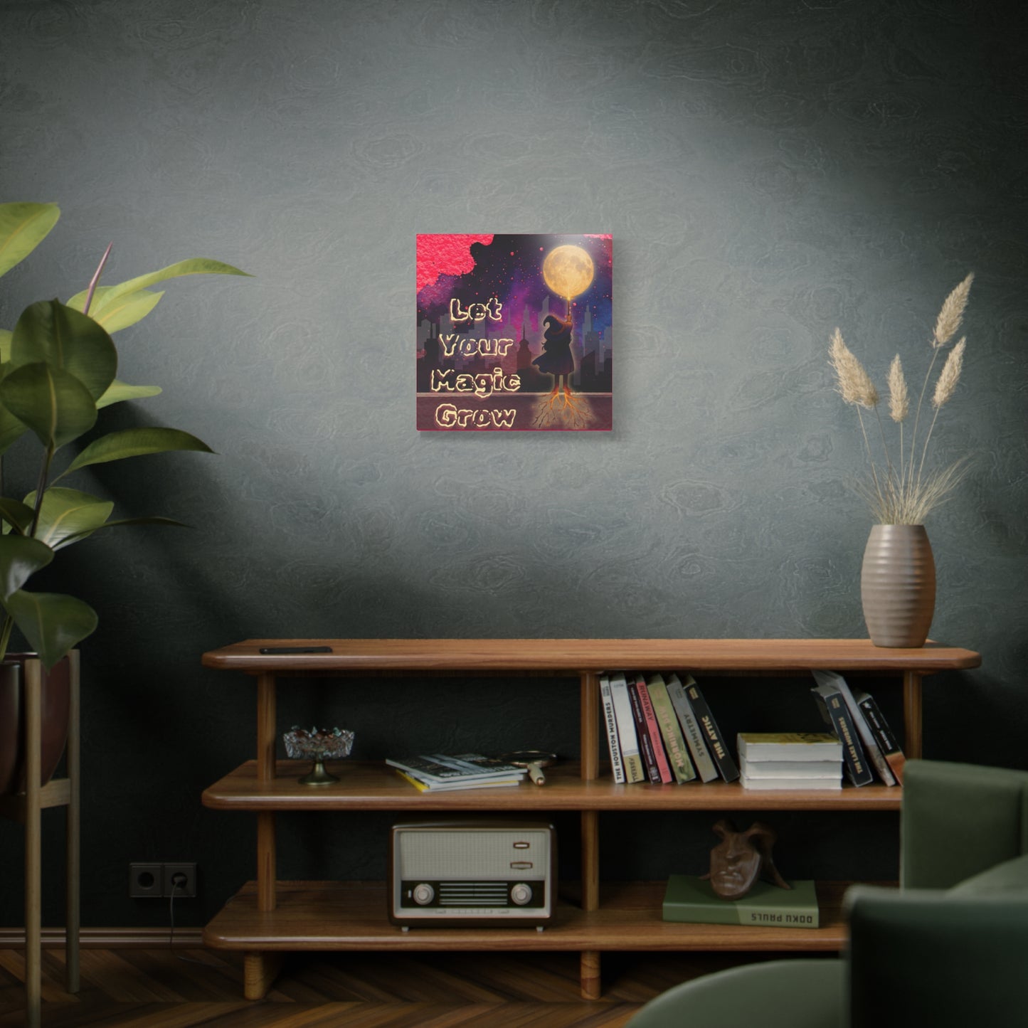 "Let Your Magic Grow" Inspirational Moonlit Illustration