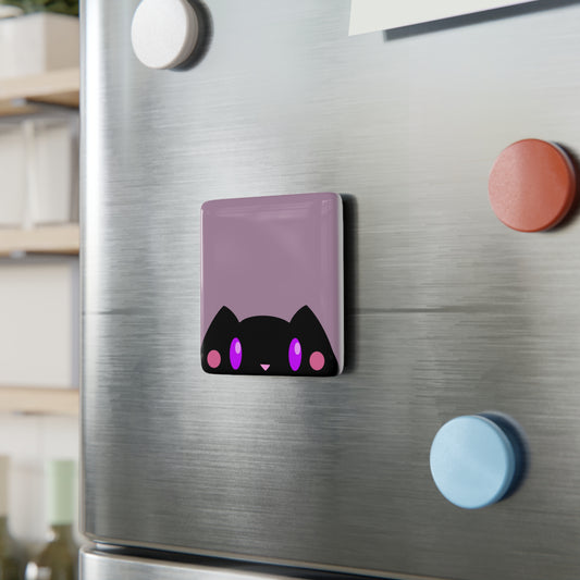 Nox the Dream Familiar Magnet | Cute Kawaii Black Cat Fridge Magnet | Whimsical Witchy Decor