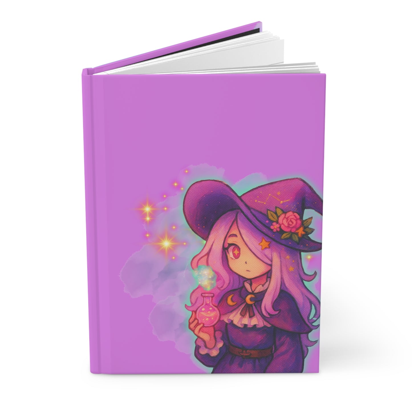 Magic Witch Hardcover Journal — 'Believe in Your Magic' Pastel Grimoire Notebook