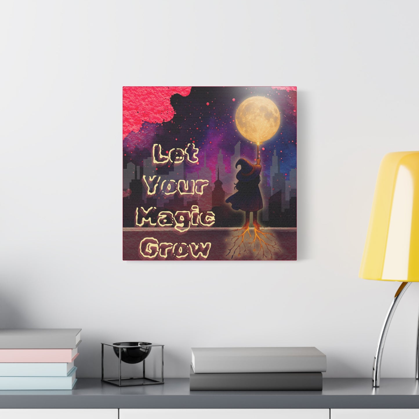 "Let Your Magic Grow" Inspirational Moonlit Illustration