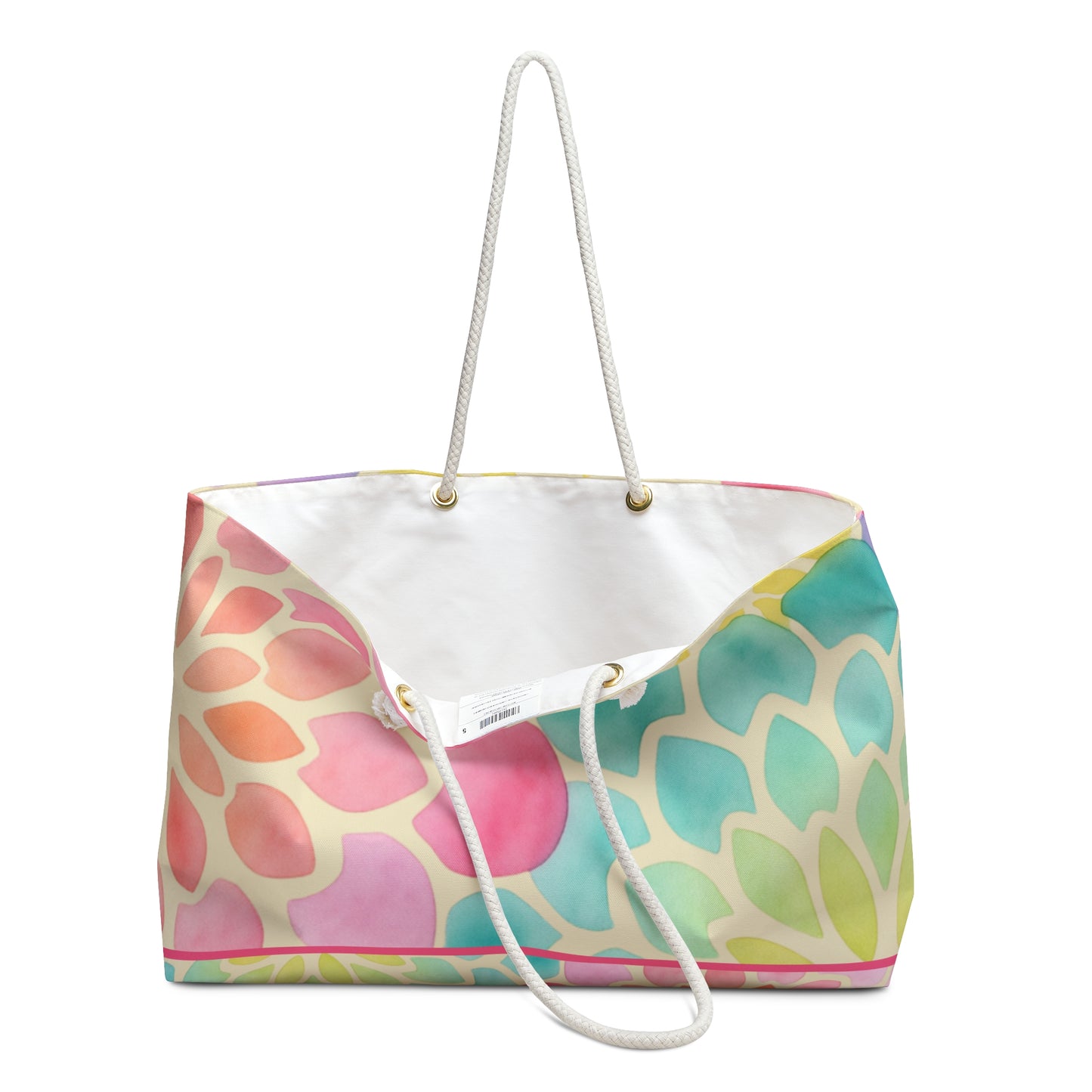 Colorful Watercolor Floral Weekender Bag