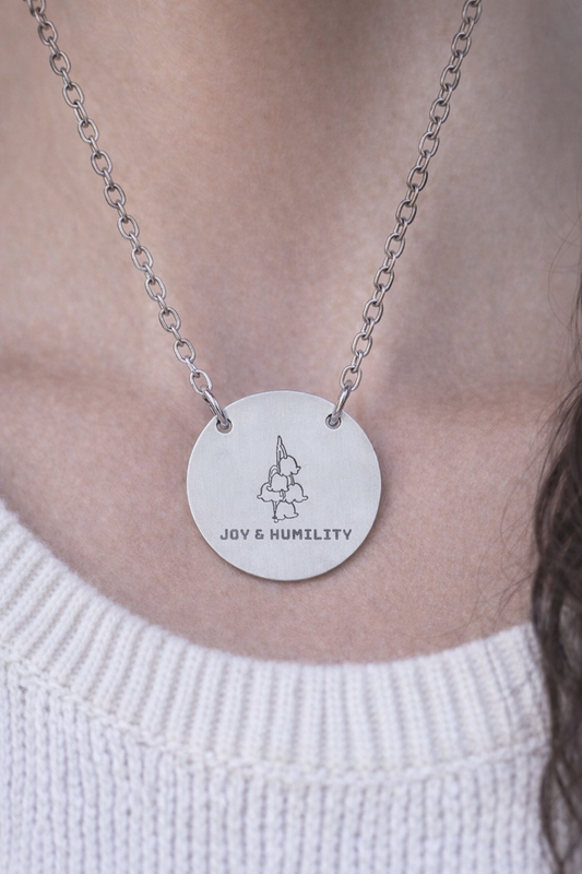 "The Lily of the Valley" May Birthflower Engraved Necklace – (Joy & Humility)