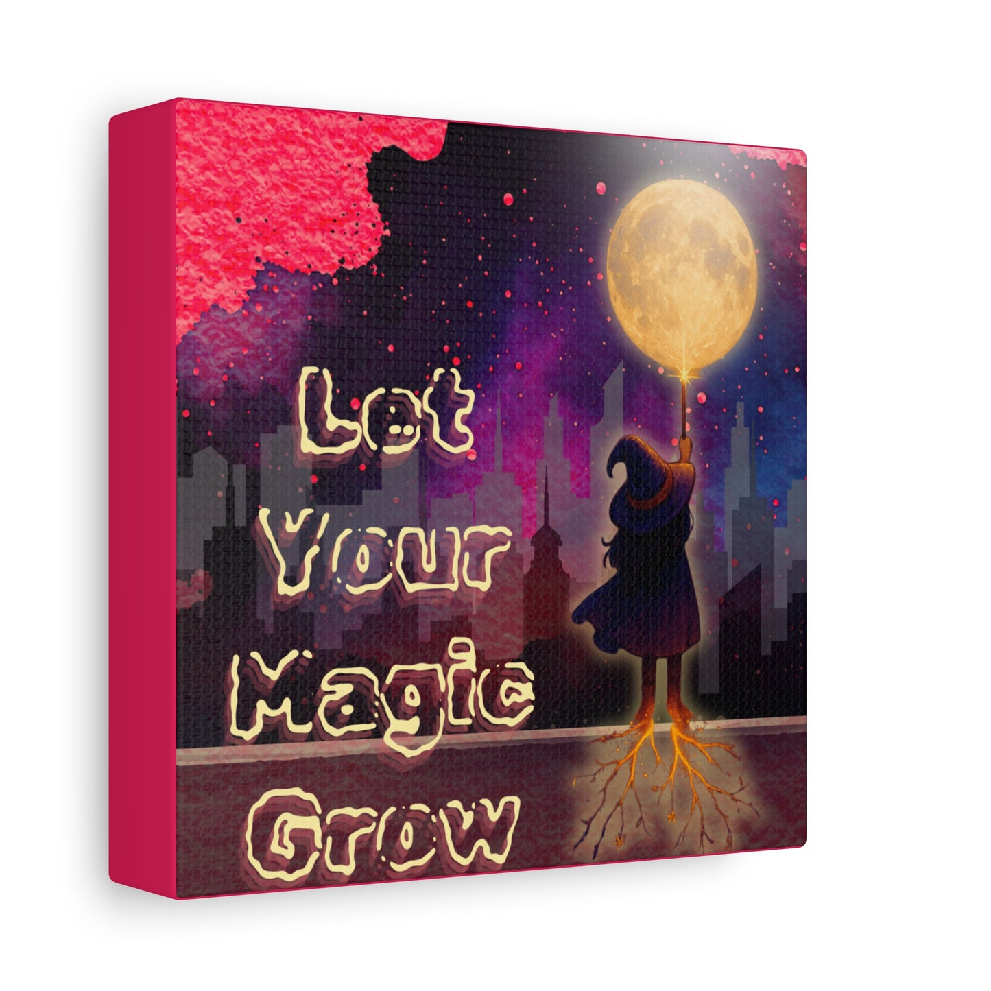 "Let Your Magic Grow" Inspirational Moonlit Illustration