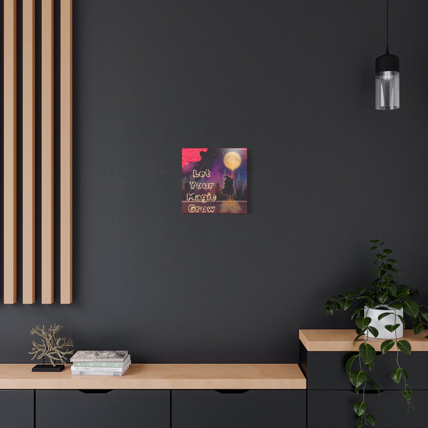 "Let Your Magic Grow" Inspirational Moonlit Illustration