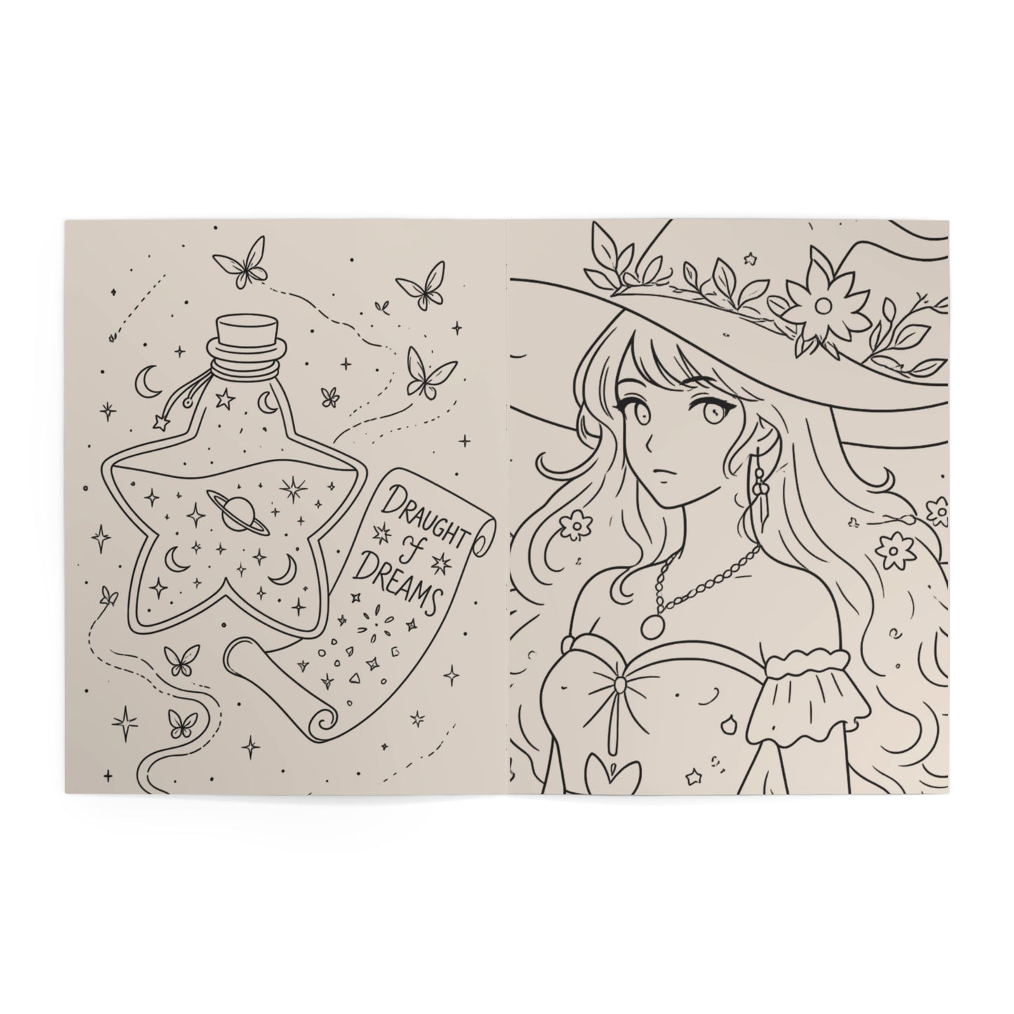 Mystic Maker Coloring Book — Magical Girls & Whimsical Familiars Coloring Book