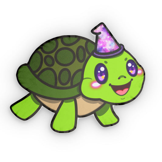 Taren the Turtle Pillow — Steady Wizard Companion Plush | Mystic Kawaii Decor Gift