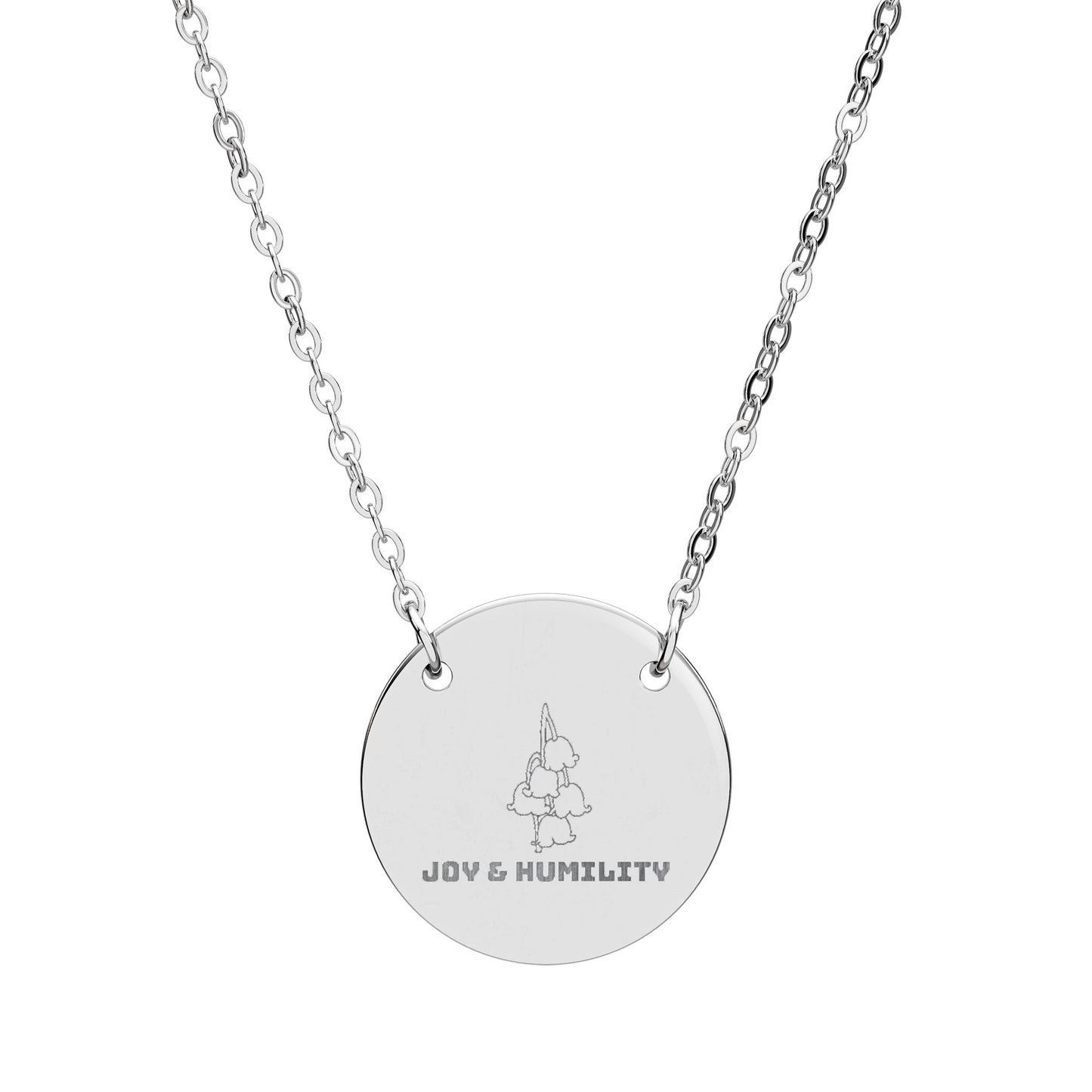 "The Lily of the Valley" May Birthflower Engraved Necklace – (Joy & Humility)