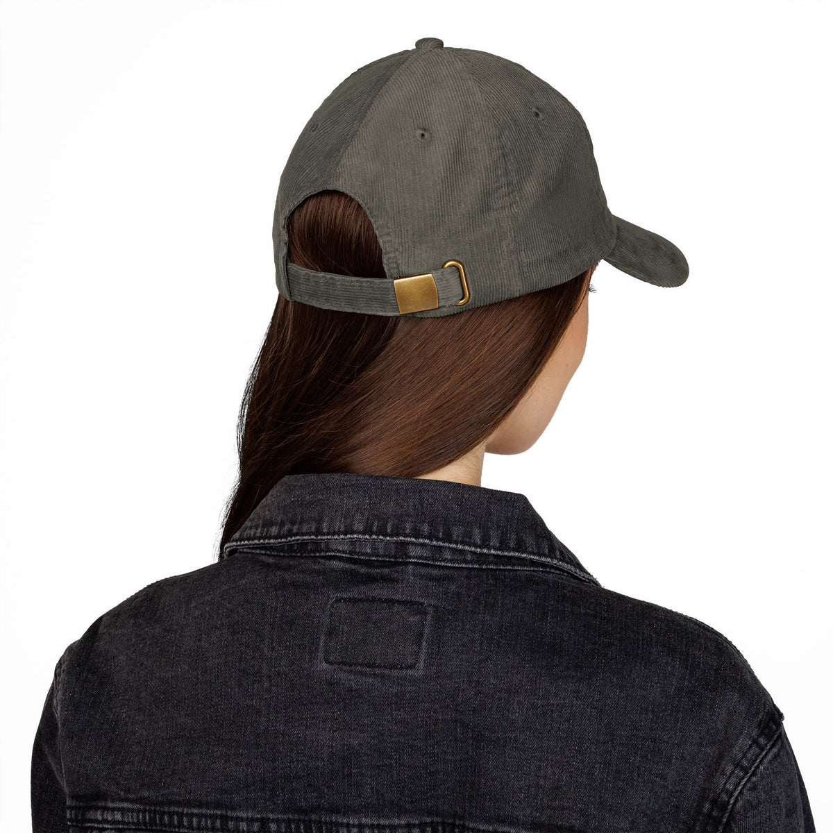 Corduroy Cap — Embroidered 'Just Trying My Best' Puppy Dad Hat