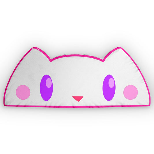 Lumi the Daybreak Familiar Pillow | Kawaii White Cat Plush | Magical Witchy Decor Cushion