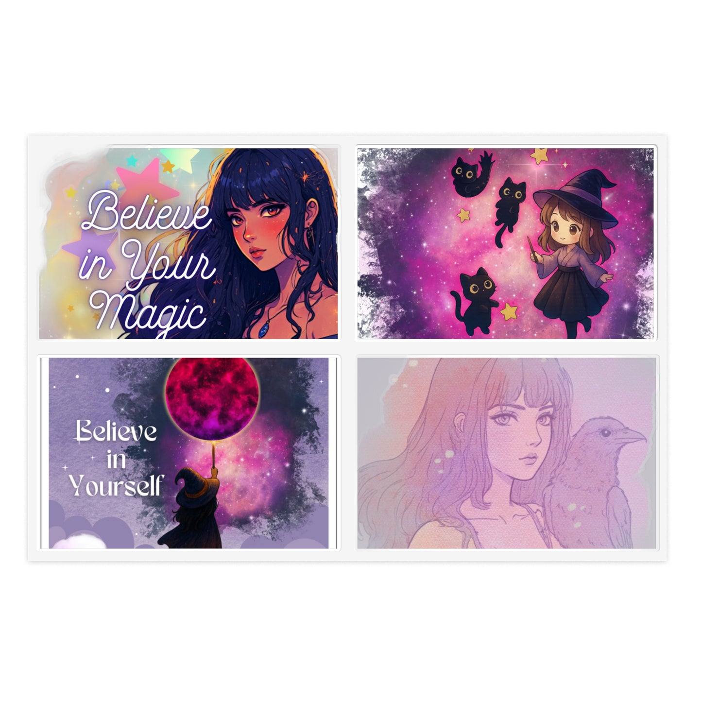 Believe in Your Magic Sticker Sheet — Witchy Celestial Motivational Stickers