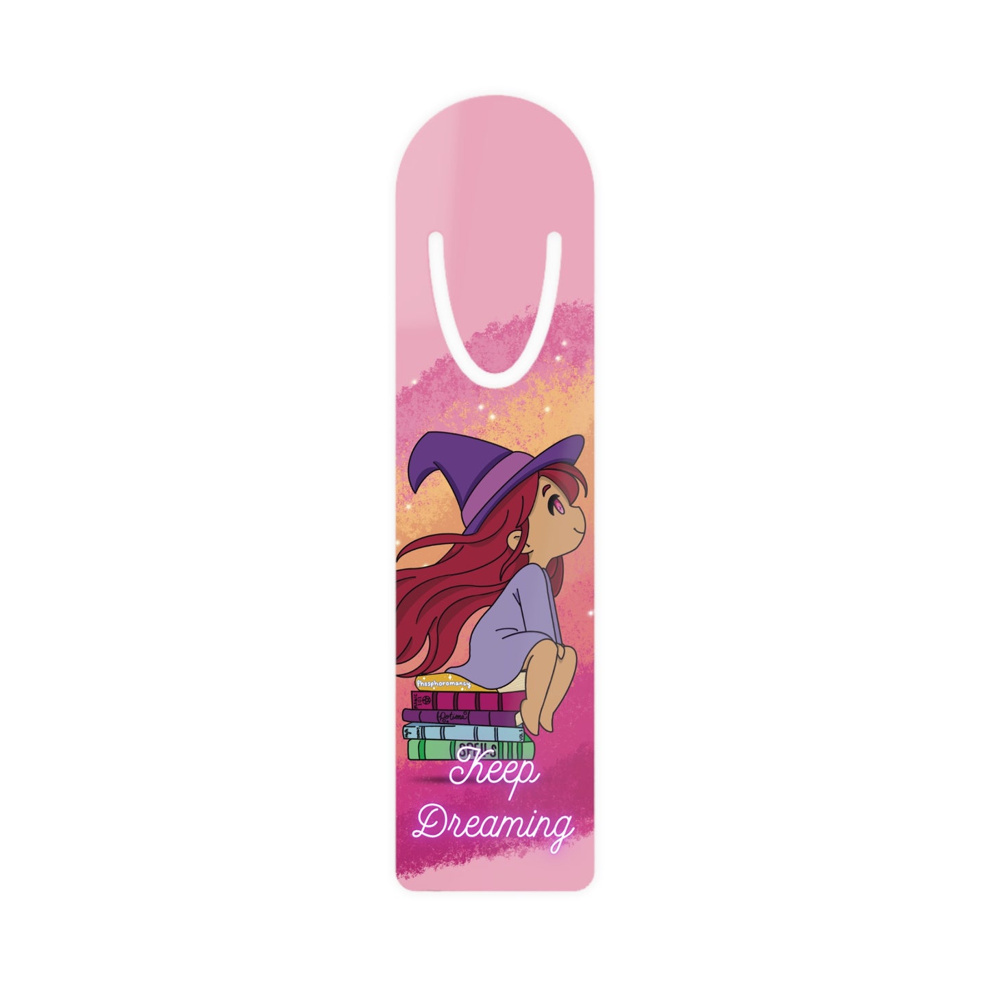 Lyra the Witch of Dreams Bookmark | Cute Magical Girl Reading | Whimsical Book Lover Gift