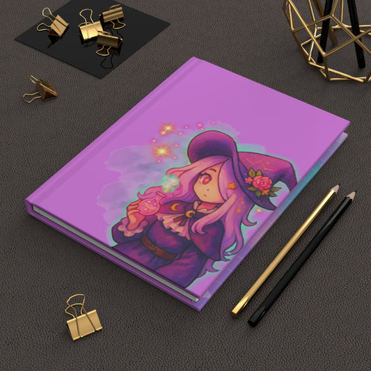 Magic Witch Hardcover Journal — 'Believe in Your Magic' Pastel Grimoire Notebook