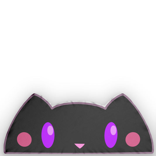 Nox the Night Familiar Pillow | Kawaii Black Cat Plush | Magical Witchy Decor Cushion