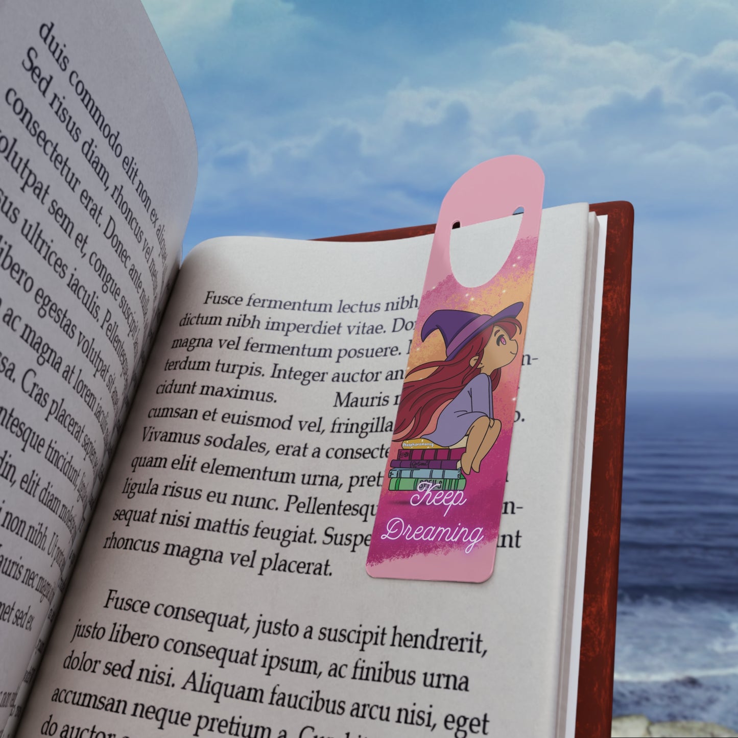 Lyra the Witch of Dreams Bookmark | Cute Magical Girl Reading | Whimsical Book Lover Gift