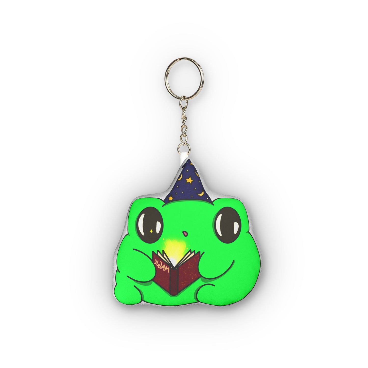 Arlo the Frog Wizard Plush Keychain | Kawaii Frog Familiar | Cute Magical Keyring Charm