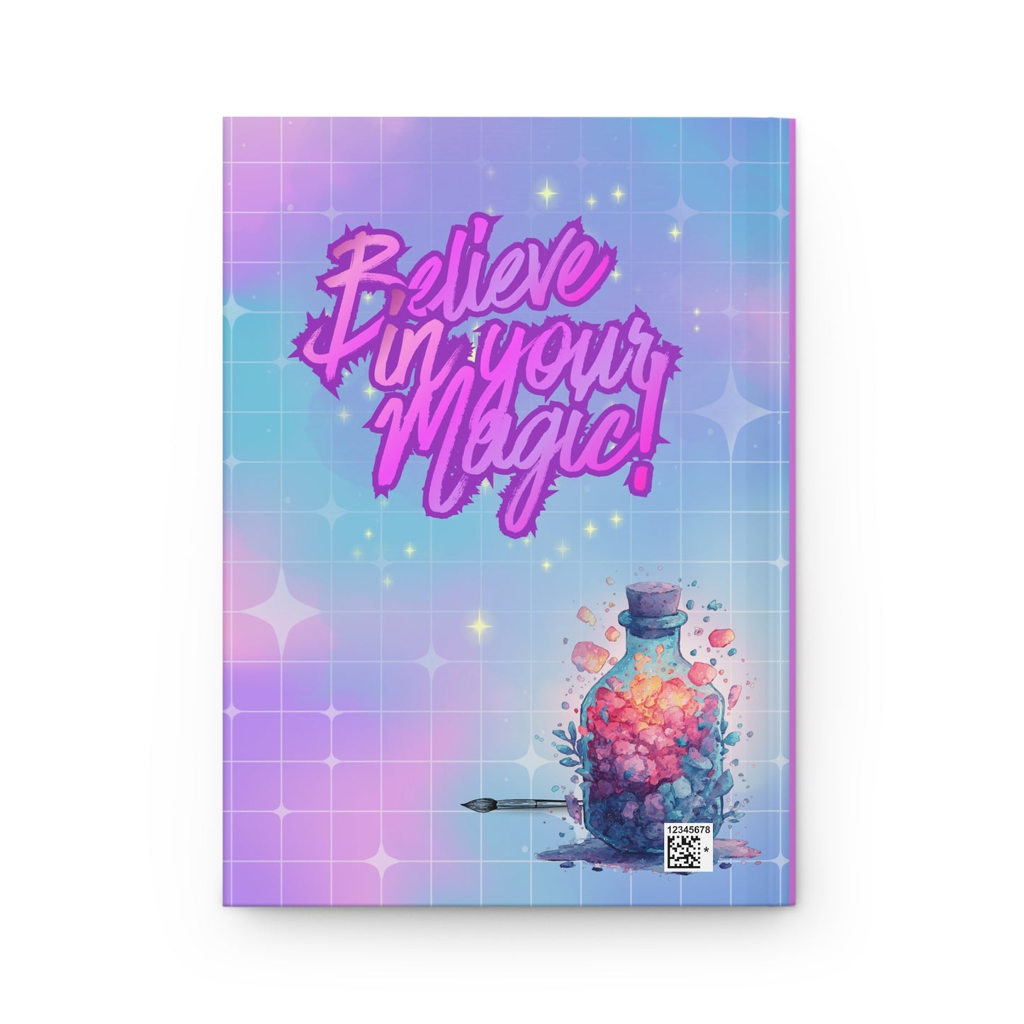Magic Witch Hardcover Journal — 'Believe in Your Magic' Pastel Grimoire Notebook