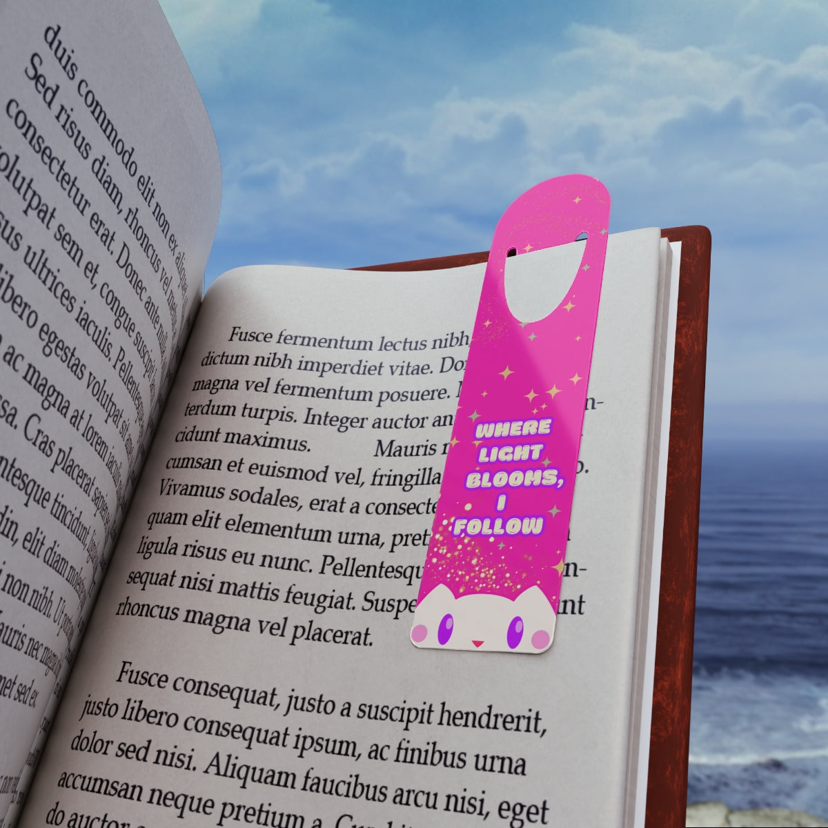 Lumi the Daybreak Familiar ✦ Magical Bookmark — "Where Light Blooms, I Follow"
